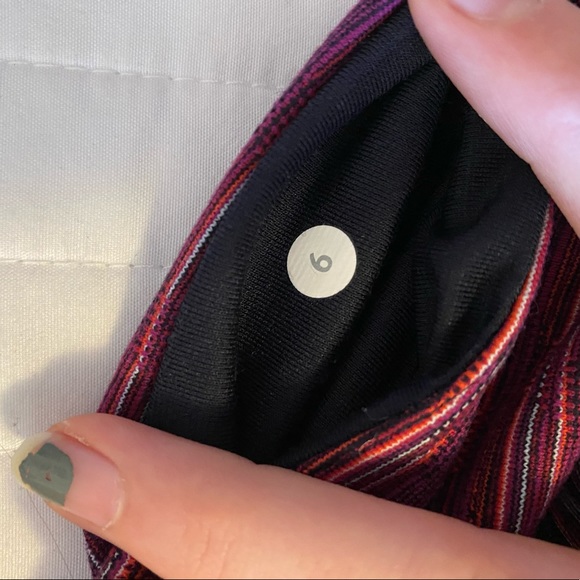 Purple/Striped Lululemon Leggings - Picture 4 of 4